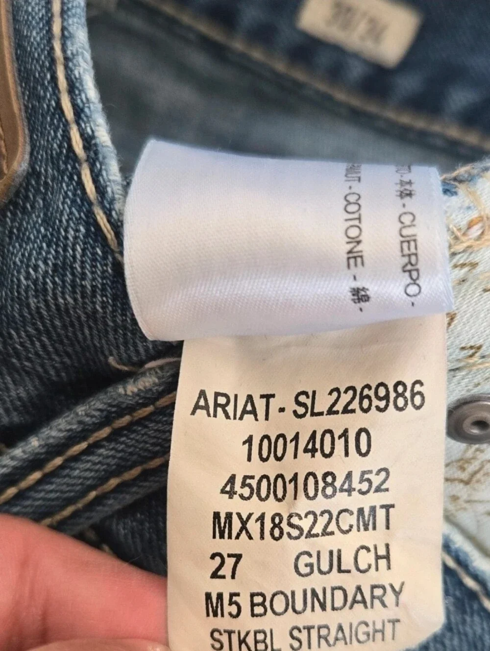 Ariat Men's Gulch M5 Low Rise Straight Leg Jeans 30×34